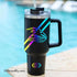 Adelaide Crows AFL Hologram Logo Personalized 40oz Tumbler With Handle and Straw