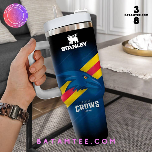 Adelaide Crows AFL Personalized 40oz Tumbler With Handle and Straw