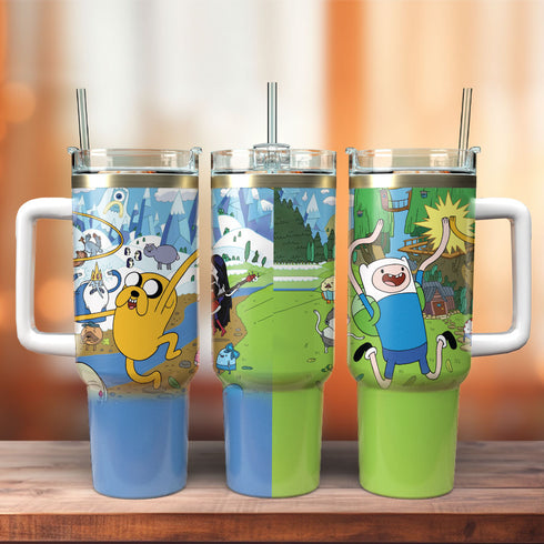 Adventure Time TV Series Custom Stanley Cup 40 oz 30 oz Tumbler With Handle 1