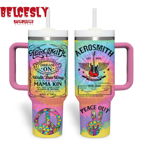 Aerosmith Music Custom Stanley Cup 40 oz 30 oz Tumbler With Handle 1