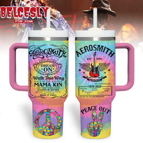Aerosmith Music Custom Stanley Cup 40 oz 30 oz Tumbler With Handle 1