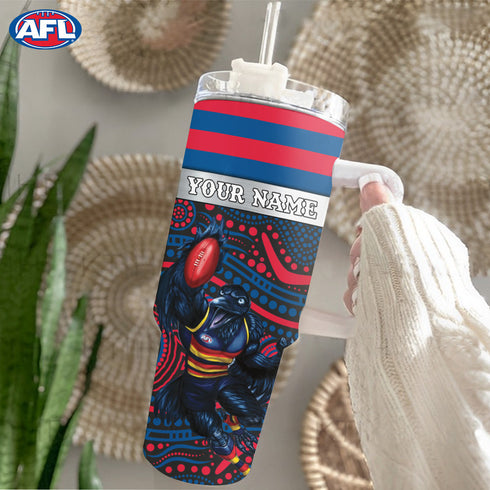 AFL Adelaide Crows Mascot Personalized 40oz Tumbler With Handle and Straw
