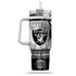 Las Vegas Raiders NFL Personalized 40oz Tumbler With Handle and Straw