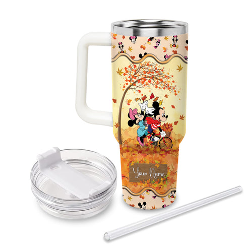 Mickey Mouse And Friends Cartoon Personalized 40oz Tumbler With Handle and Straw