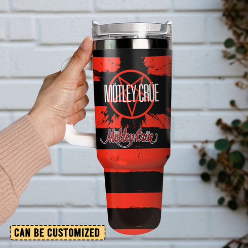 Motley Crue Music Personalized 40oz Tumbler With Handle and Straw
